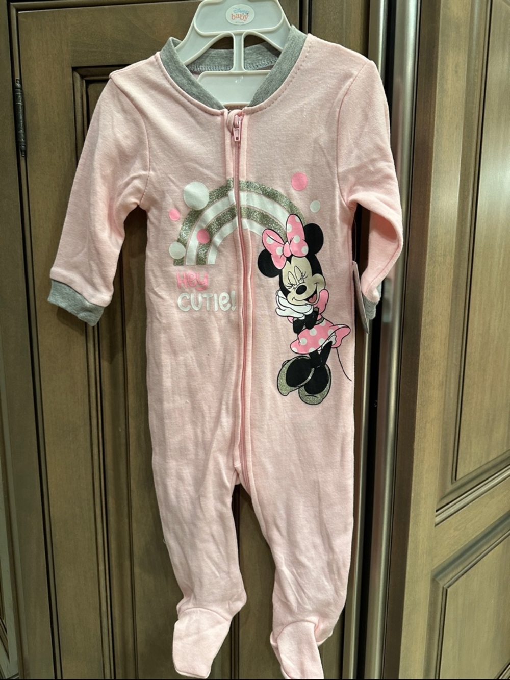 Disney Pink Minnie Mouse Footed One-Piece Sleeper